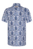 Timeless Delfts Blue Paisley inspired Short Sleeve Shirt for Men