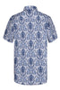 Timeless Delfts Blue Paisley inspired Short Sleeve Shirt for Men