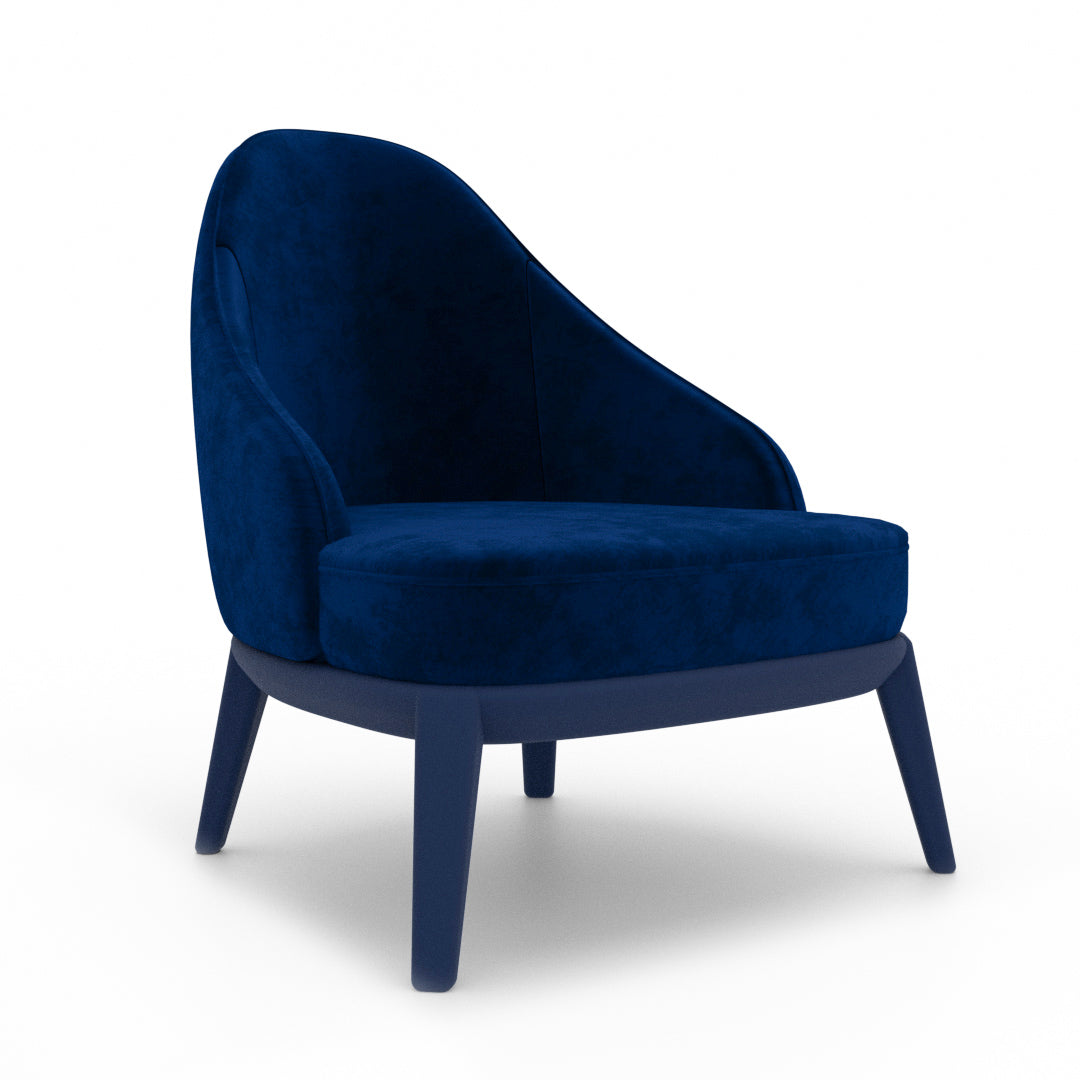 Dark Blue Tulip Armchair Wolff Blitz 