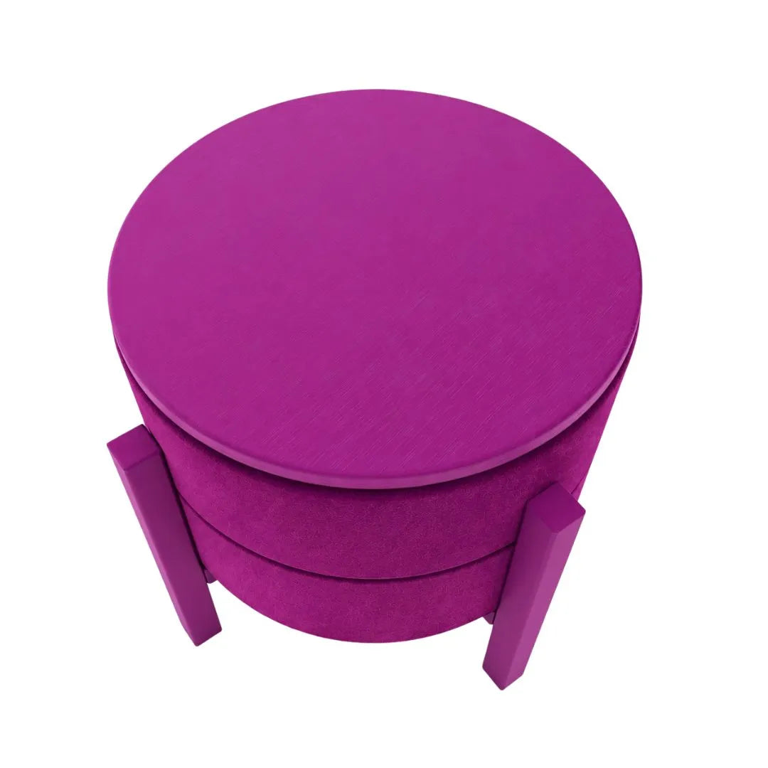 Magenta Pouf Table