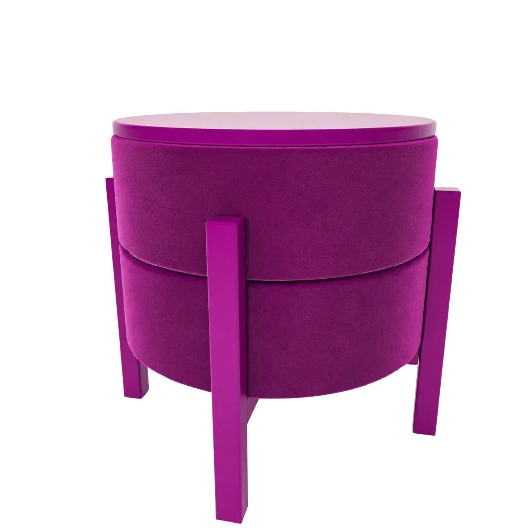 Magenta Pouf Table