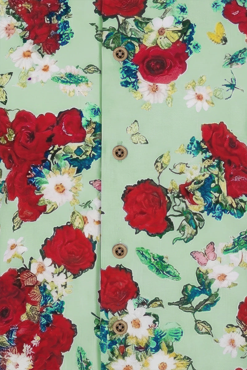 Vincent van Gogh Vase with Daisies and Poppies zeigt  inspiriertes Langarm Herrenhemd