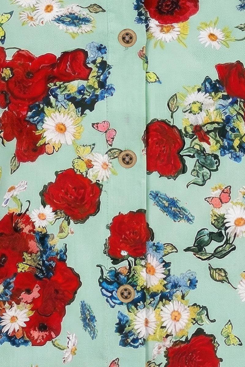 Vincent van Gogh Vase with Daisies and Poppies zeigt  zeigt Shirt met lange mouwen voor dames