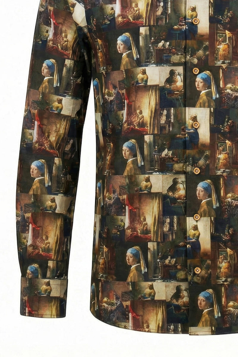 Vermeer Shirt Lange Mouw Overhemd voor Mannen