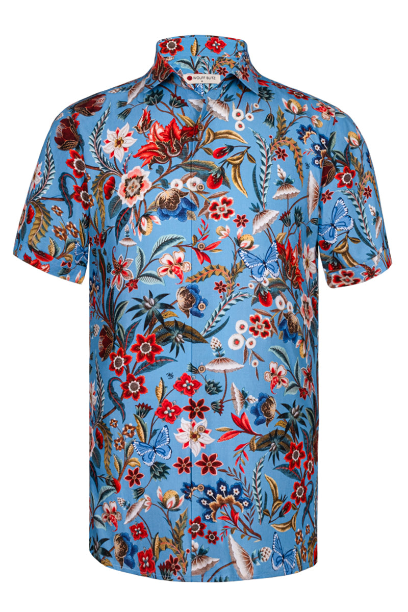 Victorian Flowers inspired Short Sleeve Shirt for Men