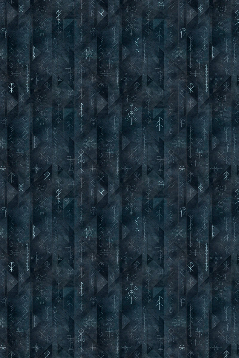 Viking Runes Printed  Fabric 3 Meters