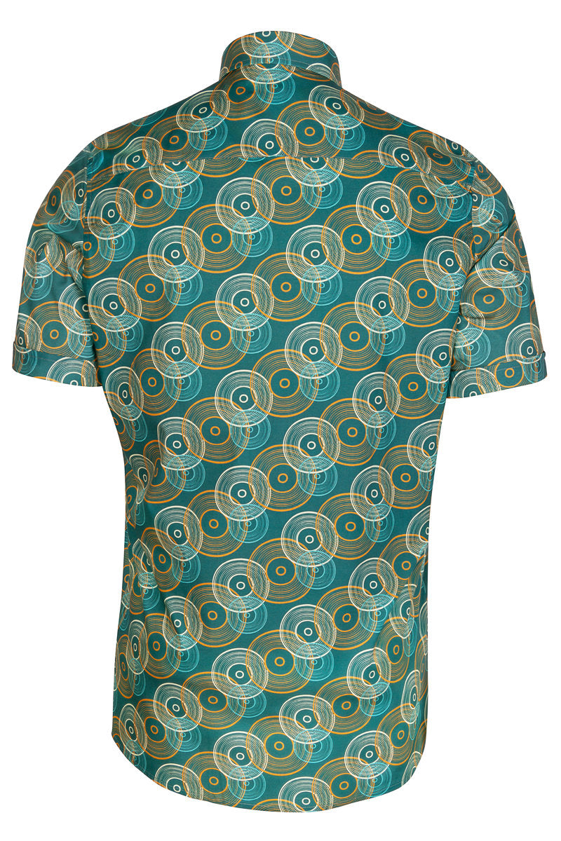 3D Vinyl Short Sleeve Men's Shirt