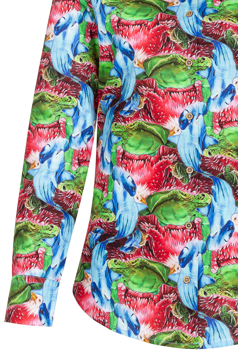 Rick Mix Print Shirt for Women