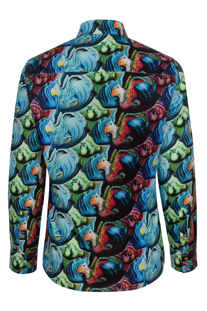 Whale Shark Surfer Long Sleeve Shirt for Women
