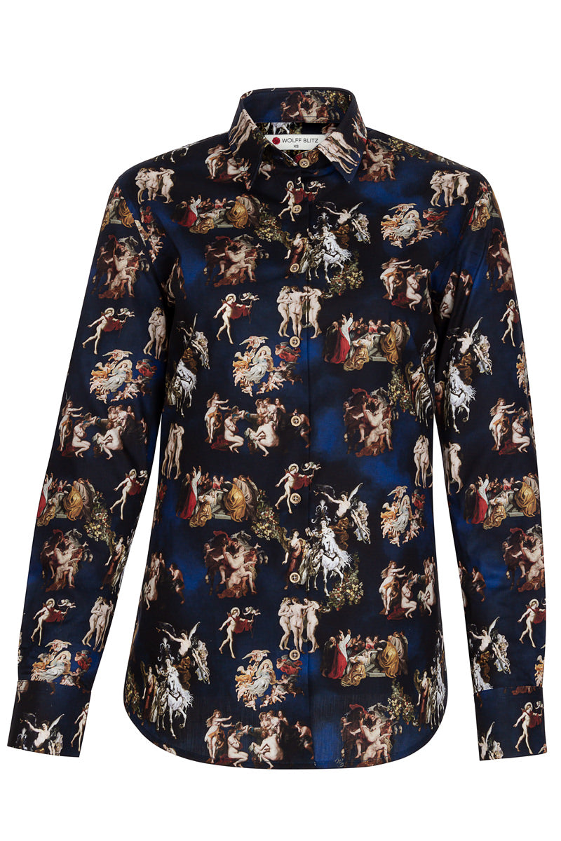 Peter Paul Rubens Long Sleeve Print Shirt for Women