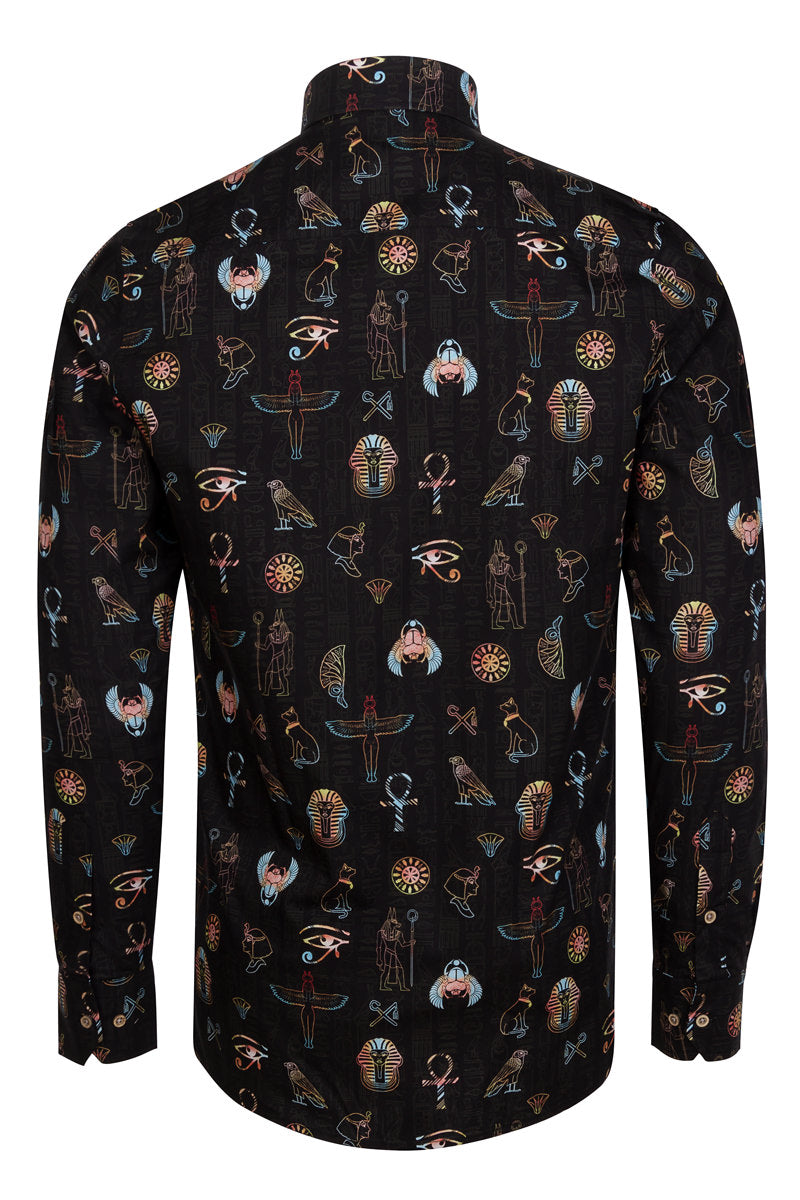 Eternal Egypt Long Sleeve Print Shirt for Men