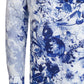 Jesper Krijgsman Floral Delft Blue Long Sleeve Print Shirt for Men