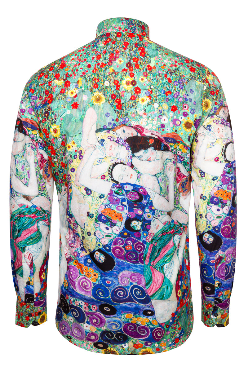 Virgins Of Gustav Klimt Printed Long Sleeve Shirt for Men