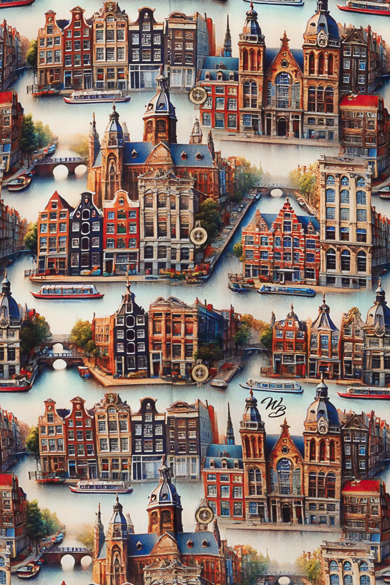 Amsterdam Print Long Sleeve Shirt for Men