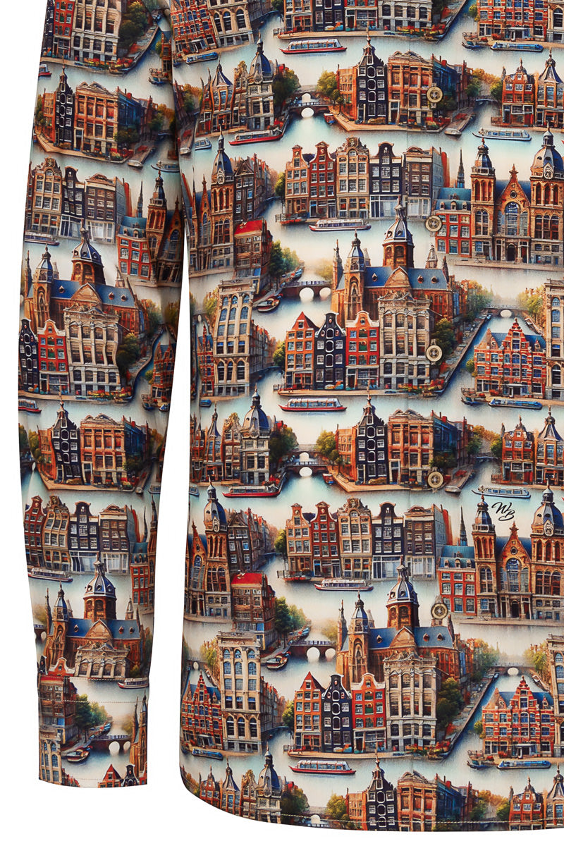 Amsterdam Print Long Sleeve Shirt for Men