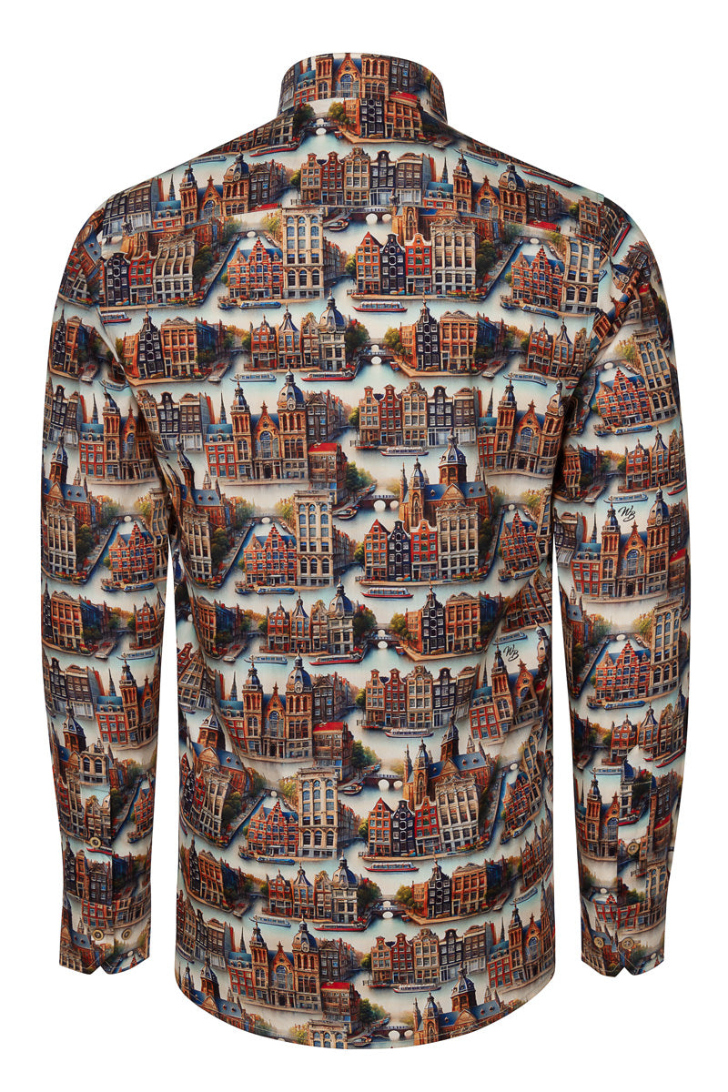 Amsterdam Print Long Sleeve Shirt for Men