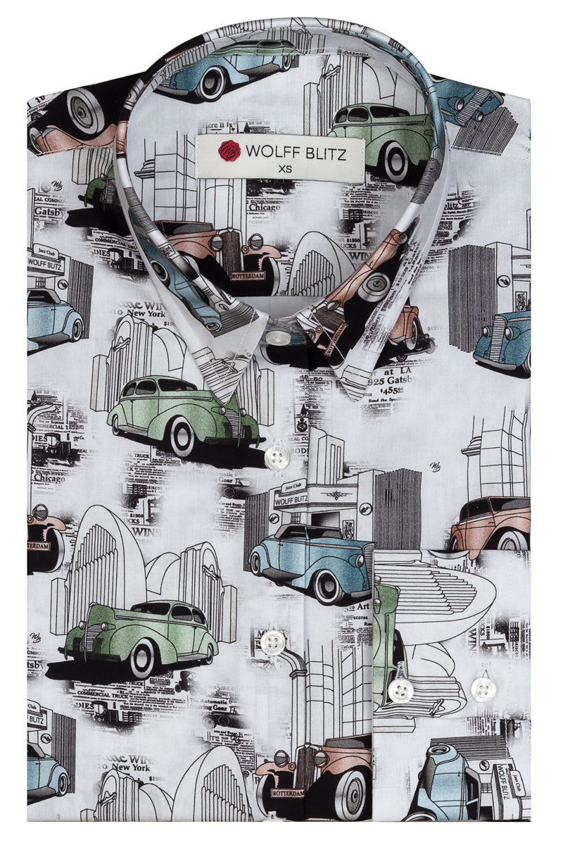 Gatsby's Ride Print Blouse voor vrouwen 