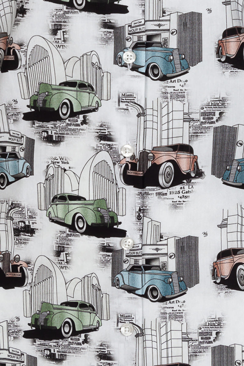 Gatsby's Ride Print Blouse voor vrouwen 