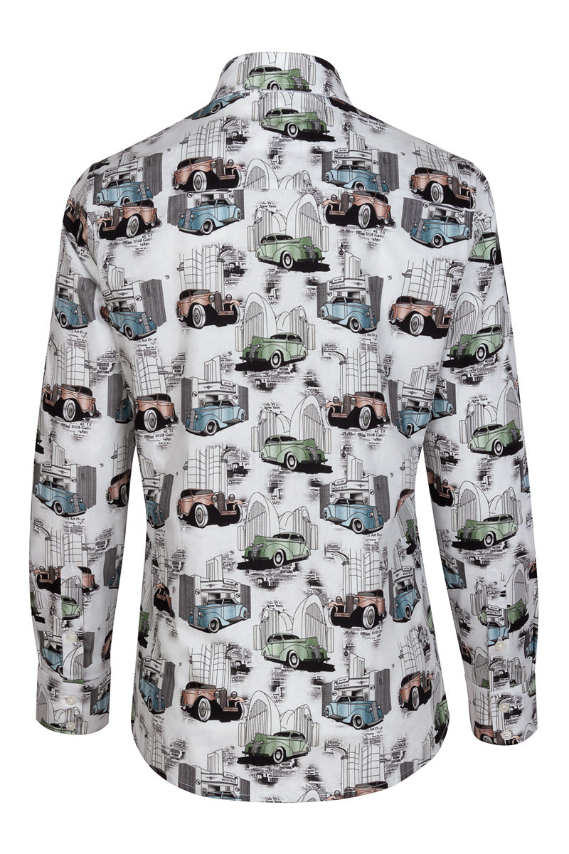 Gatsby's Ride Print Blouse voor vrouwen 