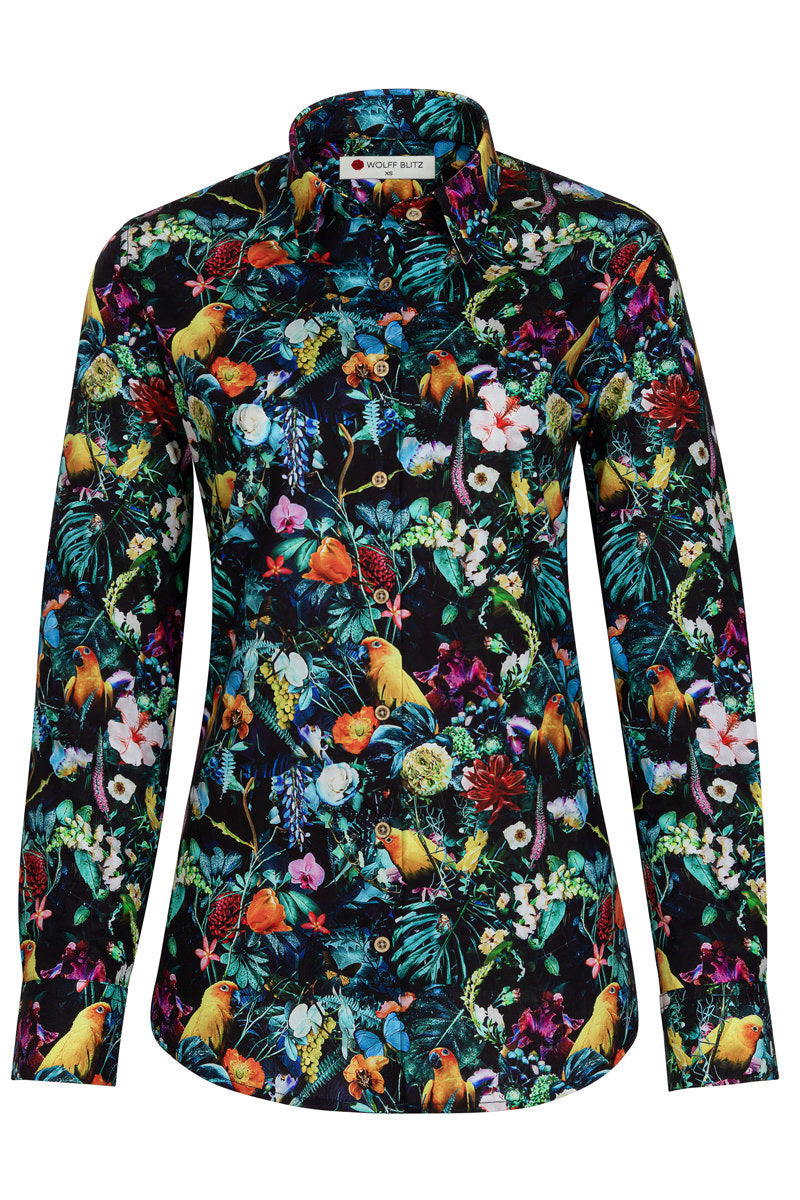 Jesper Krijgsman Floral Grafics Long Sleeve Shirt for Women