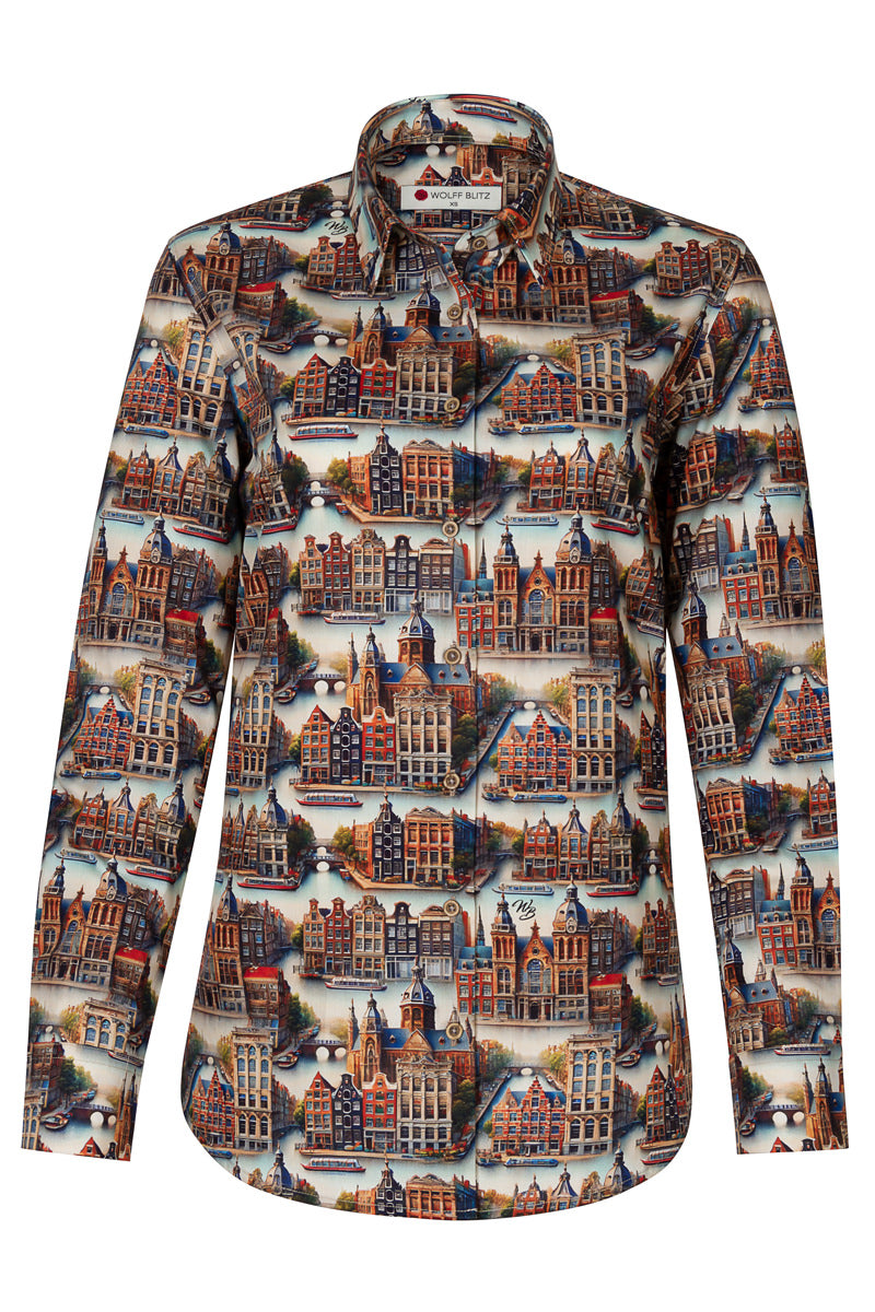 Amsterdam Long Sleeve Print Shirt for Women