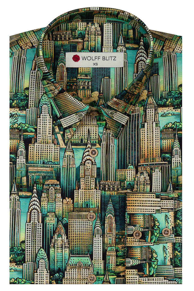 New York Print Blouse voor Vrouwen