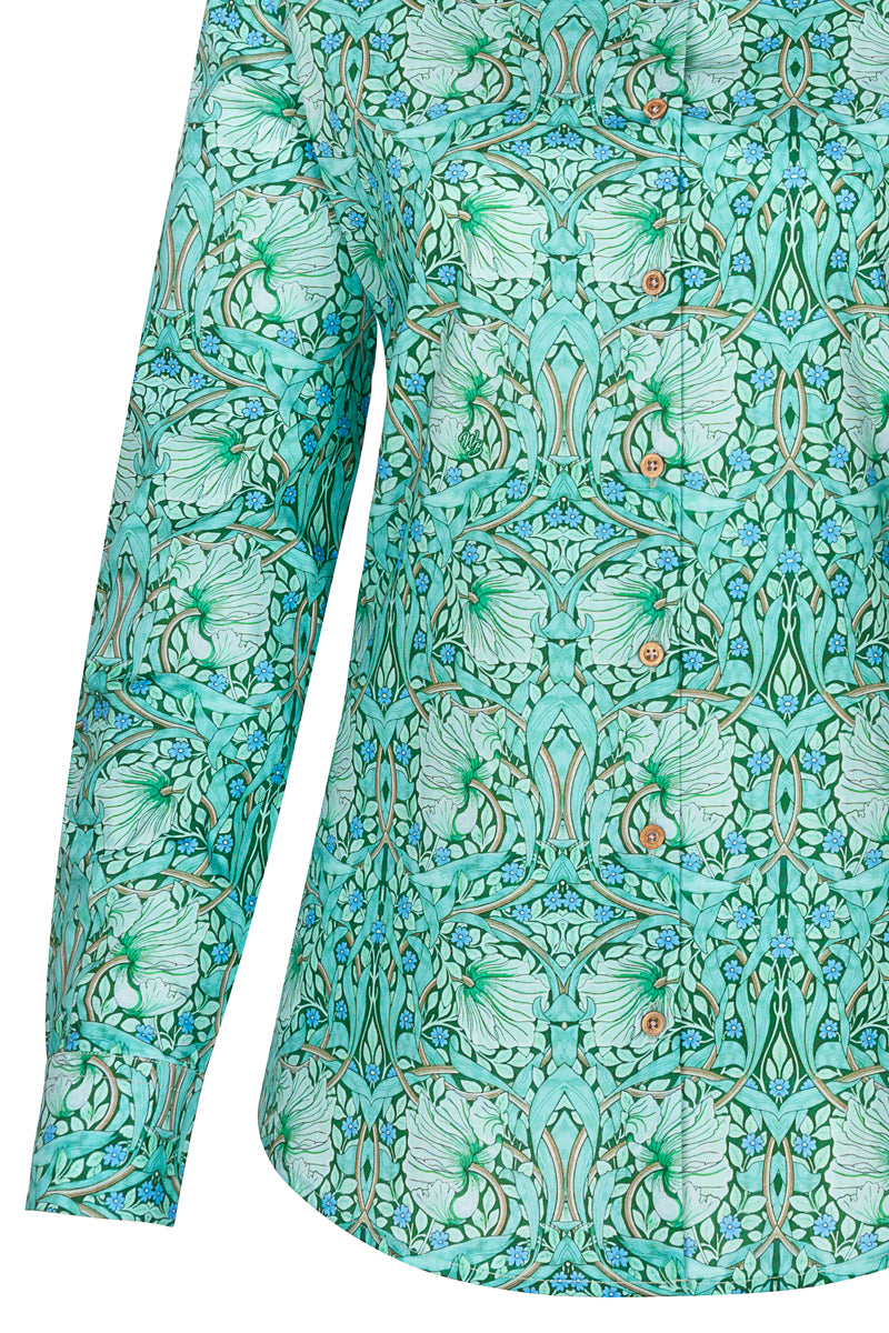 Pimpernel - William Morris geïnspireerde Print Blouse voor Vrouwen (Pre-Order)