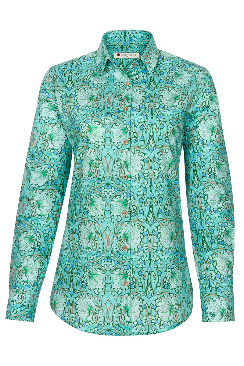 Pimpernel - William Morris geïnspireerde Print Blouse voor Vrouwen