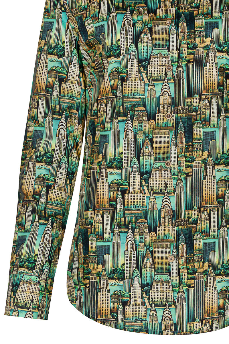 New York Print Blouse voor Vrouwen