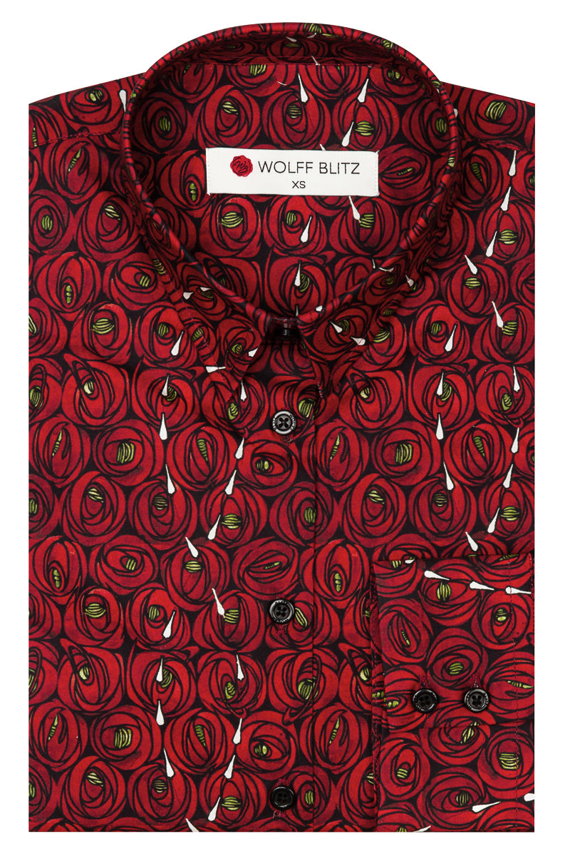 Rose and Teardrops - Charles Rennie Mackintosh Printed Shirt for Women