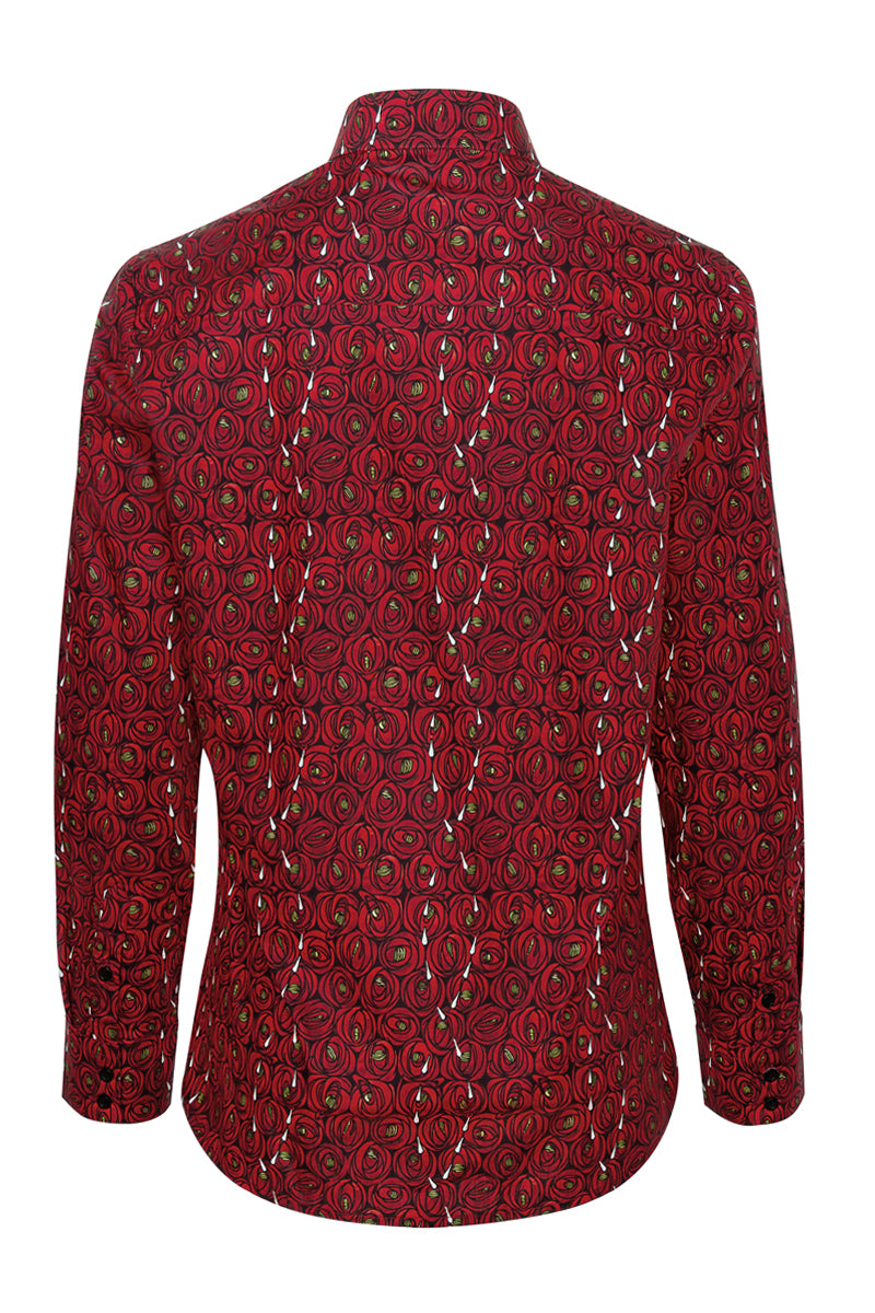 Rose and Teardrops - Charles Rennie Mackintosh Printed Shirt for Women