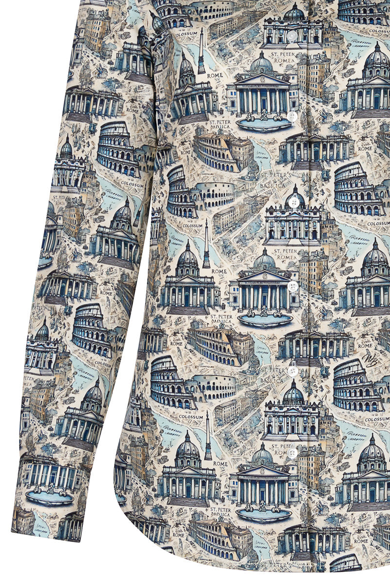 Rome Print Blouse voor Vrouwen