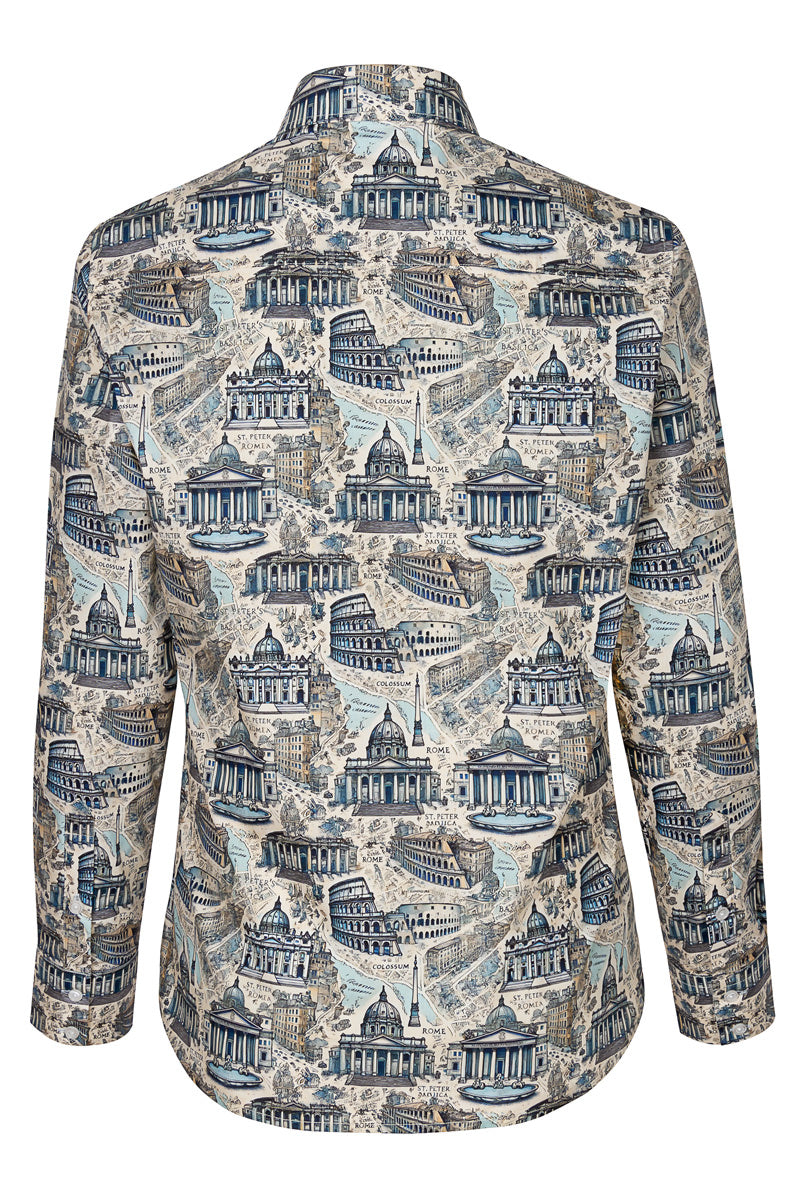 Rome Long Sleeve Print Shirt for Women