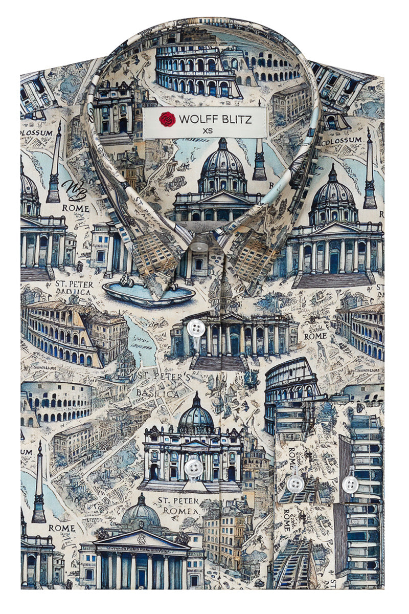 Rome Print Blouse voor Vrouwen