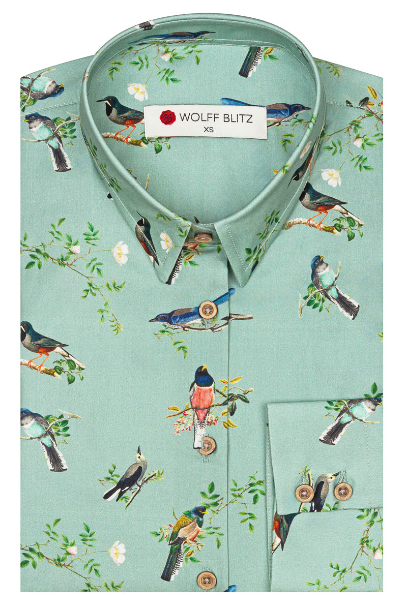 Vroege Vogels Print Blouse voor Vrouwen