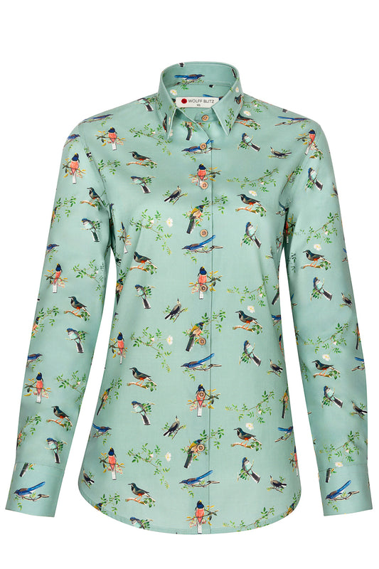 Vroege Vogels Print Blouse voor Vrouwen