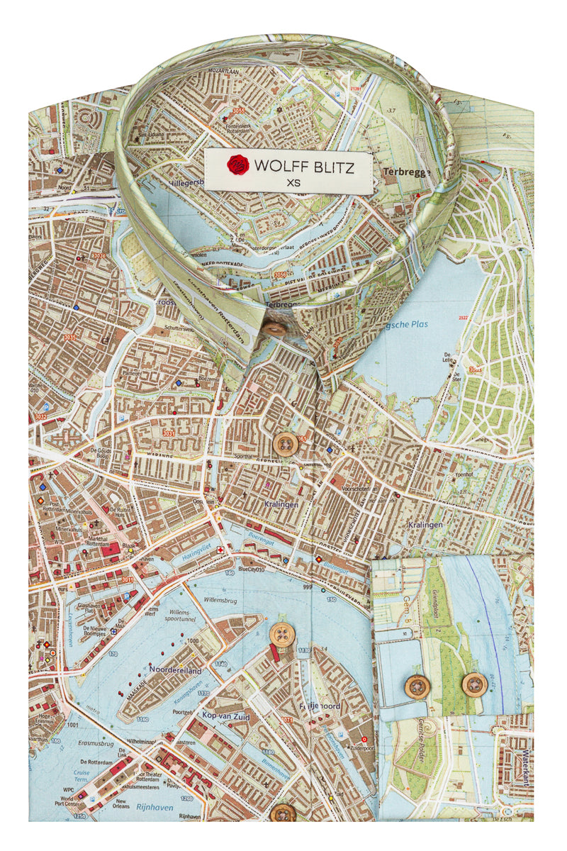 Rotterdamse Plattegrond Print Blouse voor Vrouwen