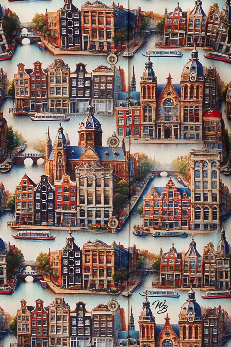 Amsterdam Print Blouse voor Vrouwen