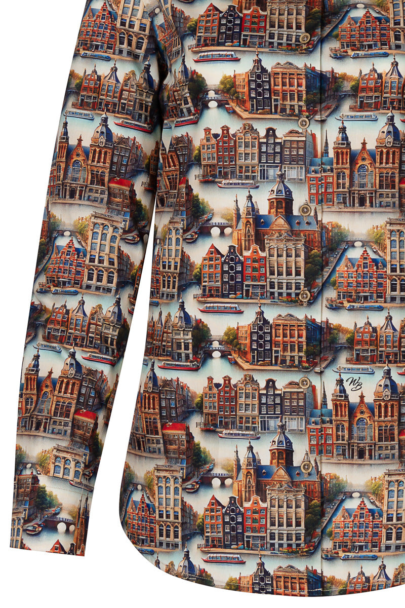 Amsterdam Print Blouse voor Vrouwen