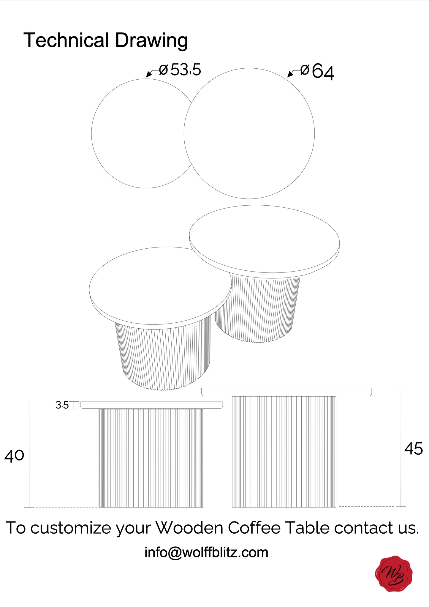 WB ronde tafel set