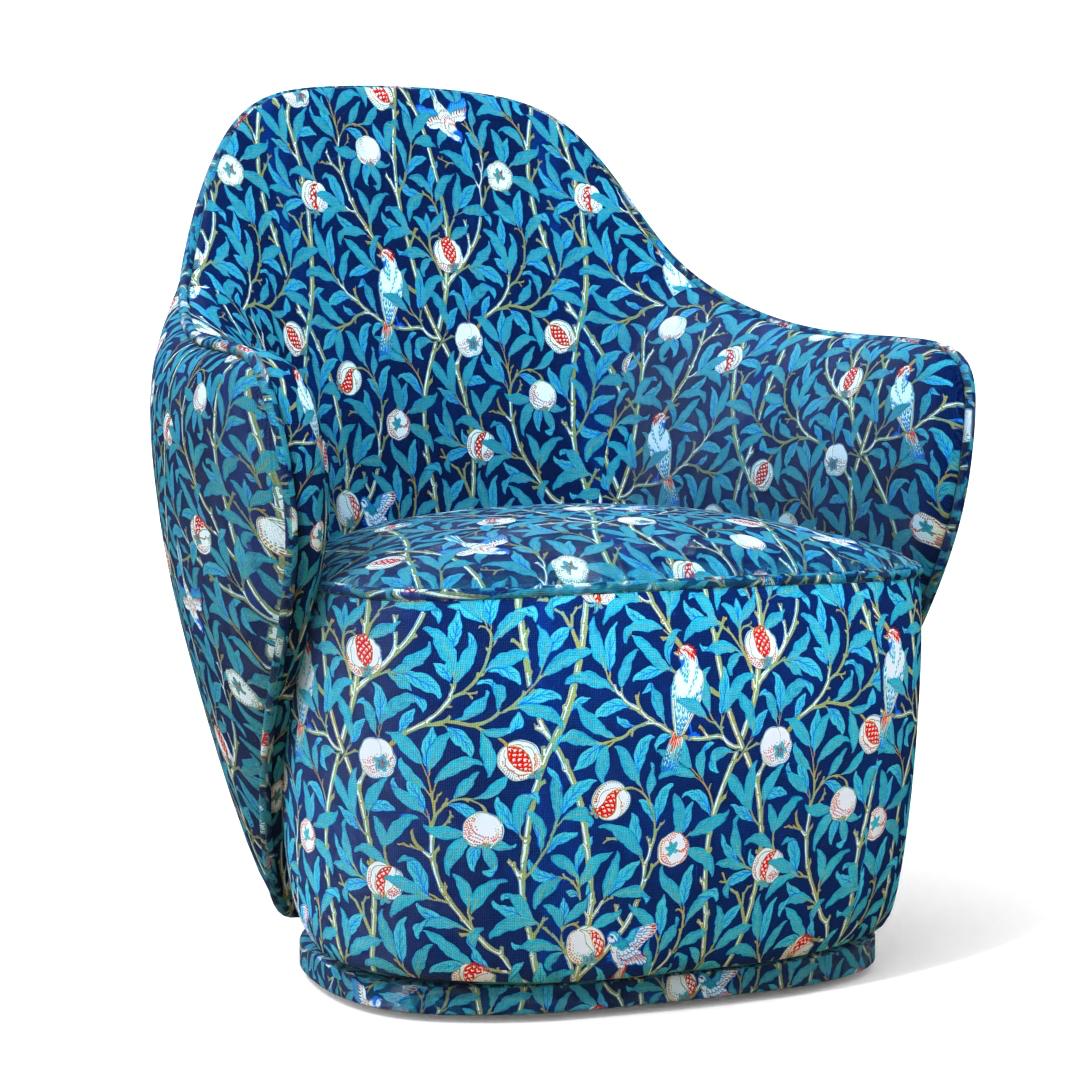 Bird and Pomegranate Hug Armchair