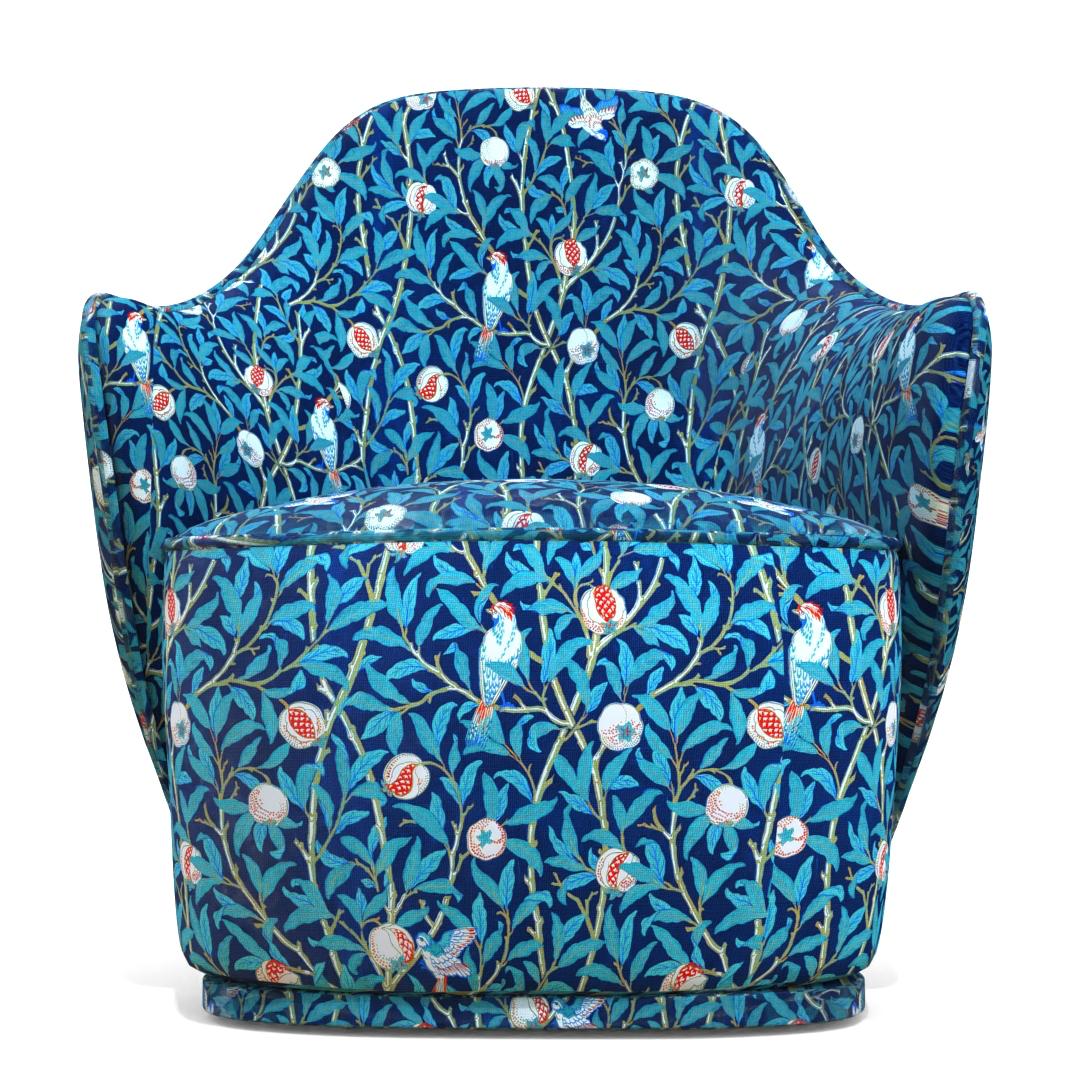 Bird and Pomegranate Hug Armchair