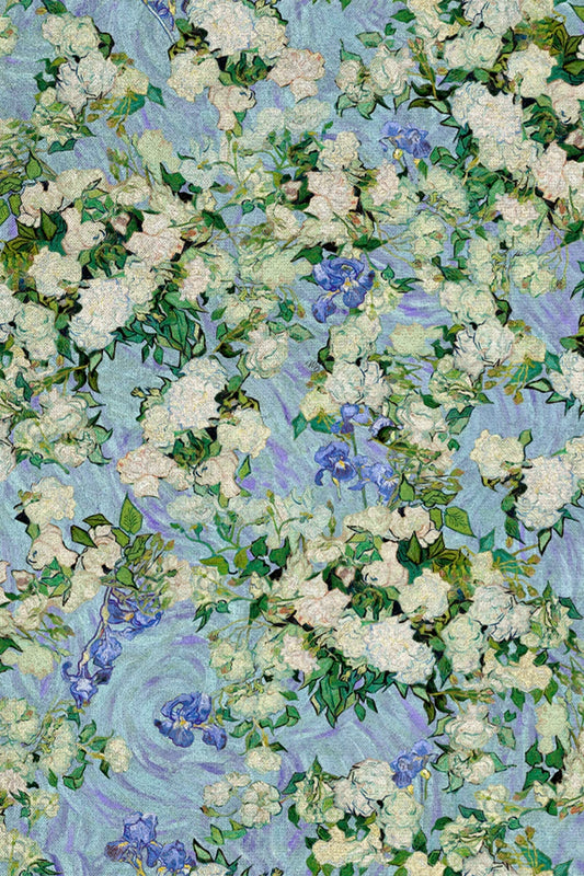 White Roses Van Gogh Fabric 3 Meters