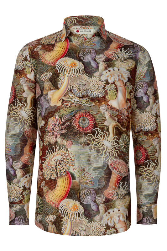 Actiniae by Ernst Haeckel Print Long Sleeve Shirt voor Heren