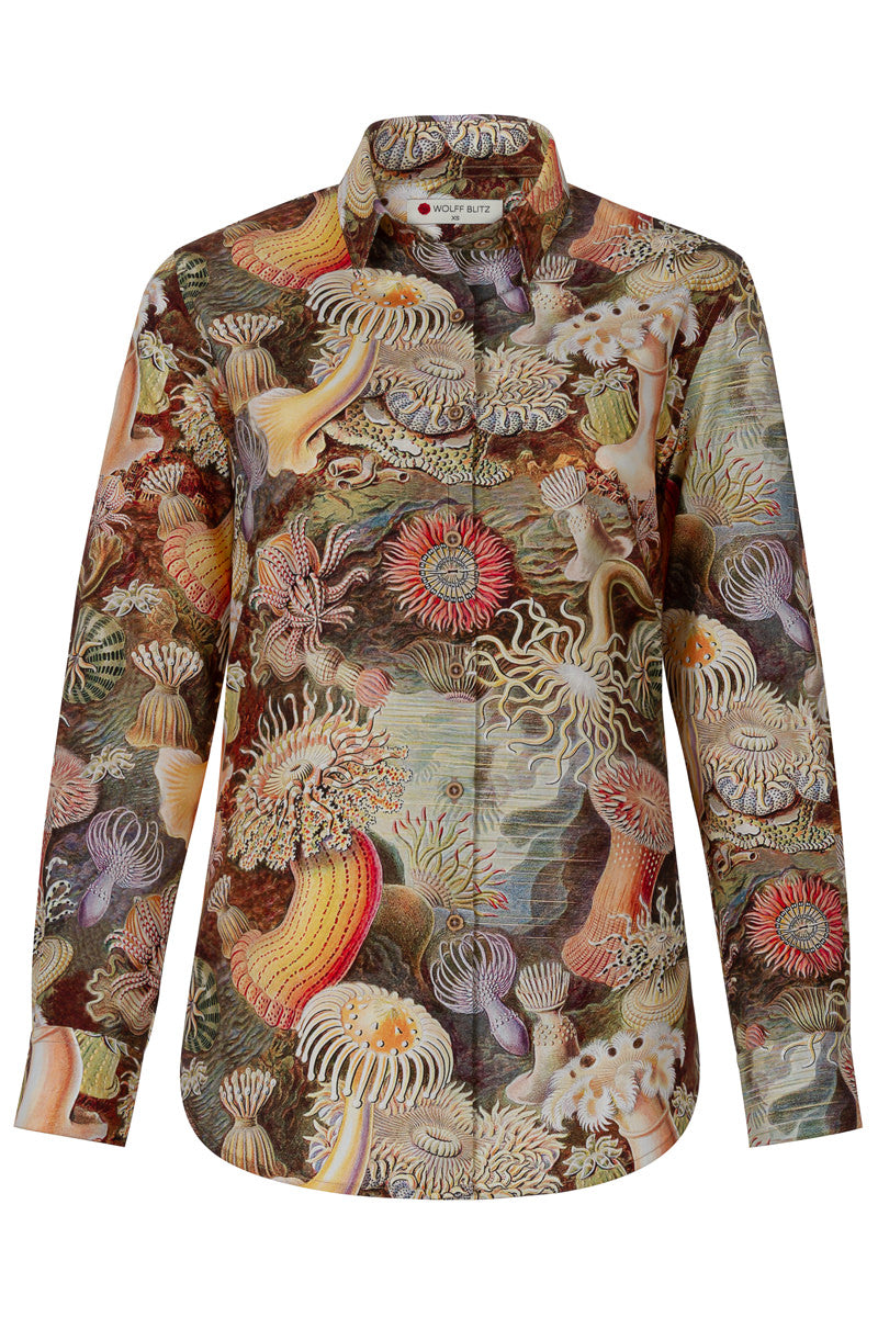 Actiniae by Ernst Haeckel Print Long Sleeve Shirt for Women