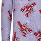 Kunst van Marianne Lobster Print T-shirt met lange mouwen voor heren