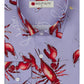 Kunst van Marianne Lobster Print T-shirt met lange mouwen voor heren