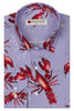 Kunst van Marianne Lobster Print T-shirt met lange mouwen voor heren
