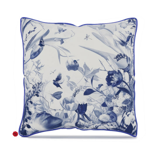 Jesper Krijgsman Floral Delfts Blue Pillow