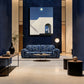 Blue Abstract Sofa